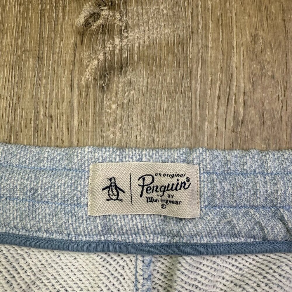 Original Penguin Mens Light Blue Marl Drawstring Waist 7" Sweat Shorts Size XL - Picture 7 of 13